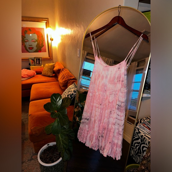 Tiare Hawaii Male Mini Dress in Rose Smoke Tie Dye, OS, NWOT - Picture 10 of 15
